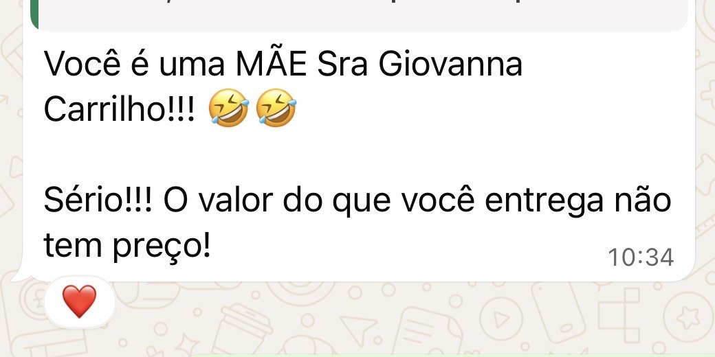 Mensagem de cliente sobre a Leitura de Marca
